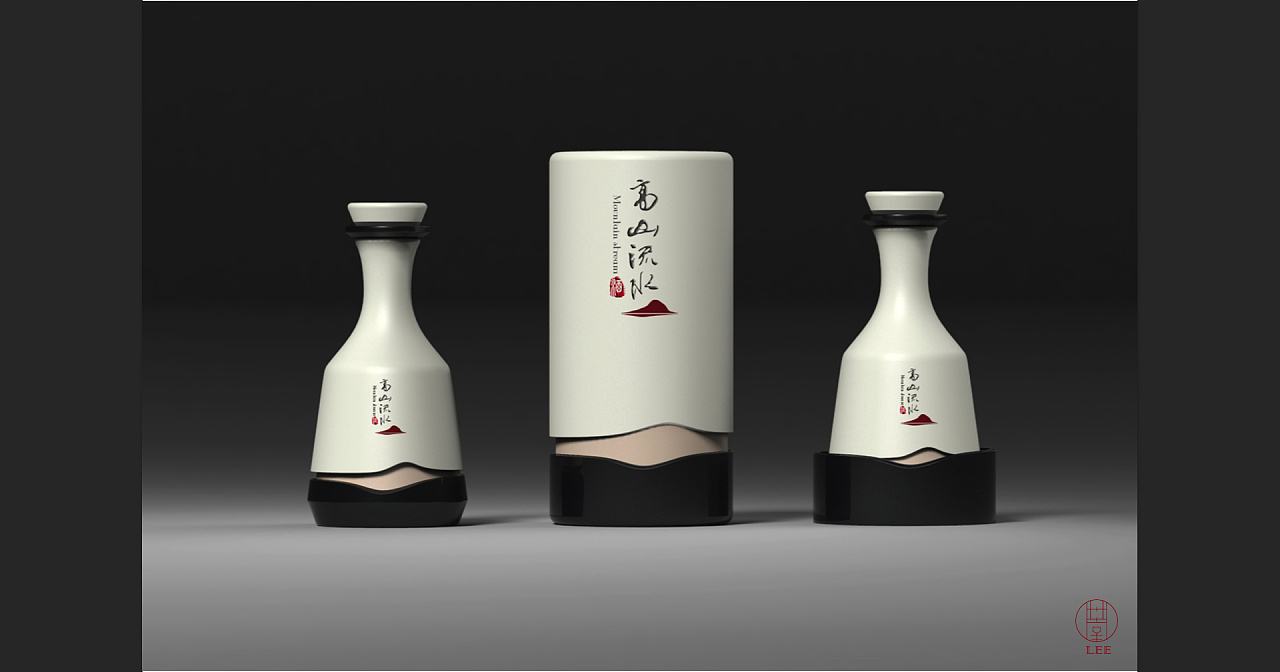高山流水 白酒瓶形的詩意與平面包裝設計